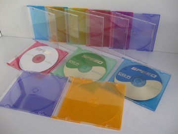 CD-боксы x 1 SLIM для цветных дисков, 50 шт.