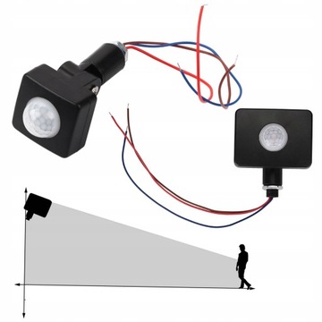 ПЕРЕКЛЮЧАТЕЛЬ PIR ДАТЧИК ДВИЖЕНИЯ AC 90-250В ДЛЯ ЛАМПЫ, СВЕТОДИОДНОЙ СВЕТА