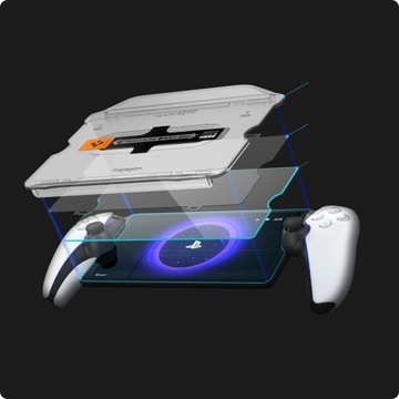 Закаленное стекло для PlayStation Portal, Spigen Glas.tR Ez Fit, с аппликатором
