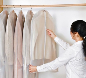 ЧЕХОЛ ДЛЯ ОДЕЖДЫ НА МОЛНИИ КОСТЮМ РУБАШКИ ПОДВЕСНОЙ ДЛЯ ГАРДЕРОБА 100Х60