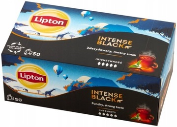 Herbata LIPTON INTENSE BLACK Exp 50 torebek