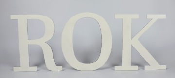 НАДПИСЬ ГОДА для детского занятия, украшение из белой фанеры, 30х70 см.