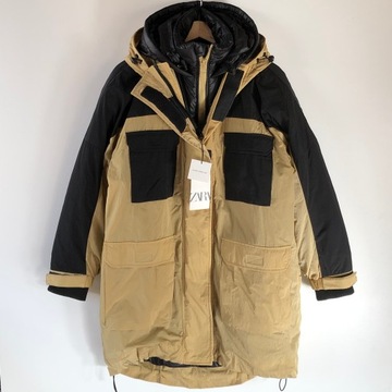 ZARA Ocieplana Kurtka Parka Kaptur Limitowana S
