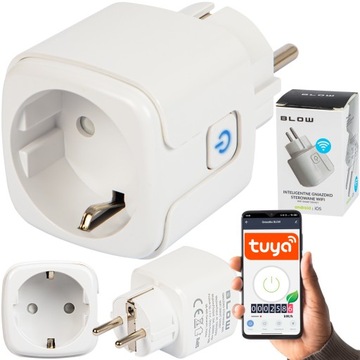 INTELIGENTNE GNIAZDKO SMART HOME WIFI TUYA TIMER WATOMIERZ PROGRAMATOR