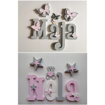 БОЛЬШИЕ 3D НАСТЕННЫЕ БУКВЫ 20 СМ БЕСПЛАТНОЕ ИМЕНИ РЕБЕНКА