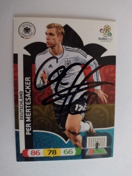 Karta panini autograf Niemcy Euro 2012 Per Mertesacker