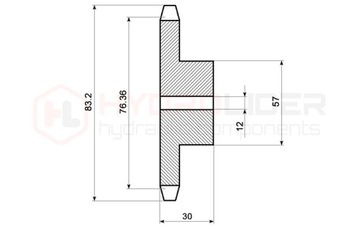 Закаленная звездочка 15 зубьев 5/8