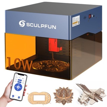 Новый настольный лазерный гравировальный станок SCULPFUN iCube Pro Max 10 Вт Micro 10000 мм/мин