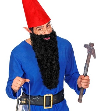 ЧЕРНАЯ ПЫШНАЯ ДЛИННАЯ БОРОДА С УСАМИ