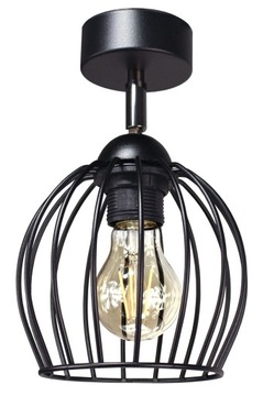 Lampa wisząca sufitowa na przegubie OWAL czarna