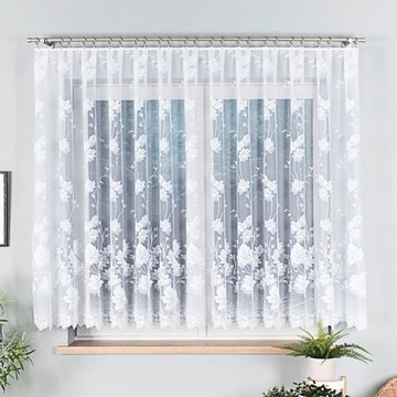 Firanka metrażowa salon kuchnia żakard wys.150cm