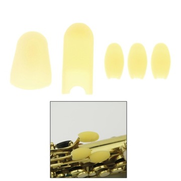 Высококачественная желтая цветная силиконовая подушечка для большого пальца для саксофона.