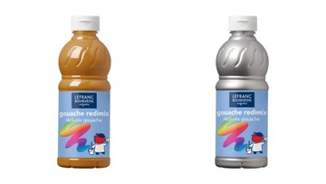 ZESTAW 2 FARB PLAKATOWYCH 500ML TEMPERA METALIC LB
