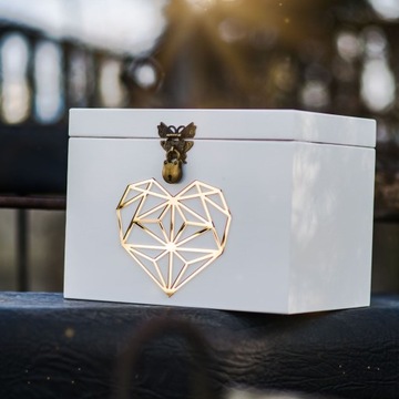 Деревянная коробка-конверт Glamour Złoty Serc A