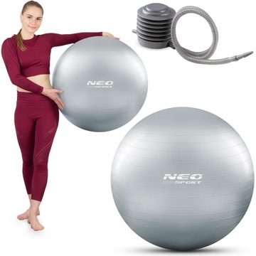 PIŁKA DO ĆWICZEŃ FITNESS 65cm REHABILITACJA POMPKA