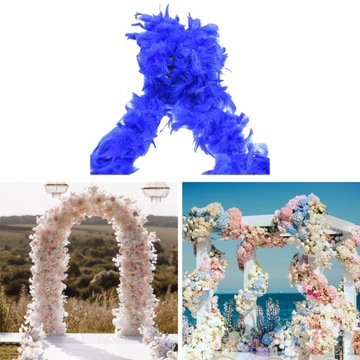 Карнавальный шарф для вечеринок, Шарф с перьями, Боа из перьев, Перья темно-синие