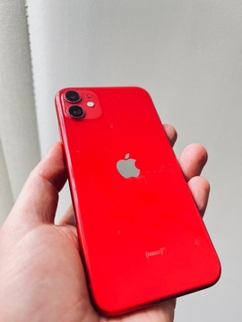 APPLE IPHONE 11 64GB | Bateria 100% | Czerwony RED | Bardzo ładny REAL FOTO
