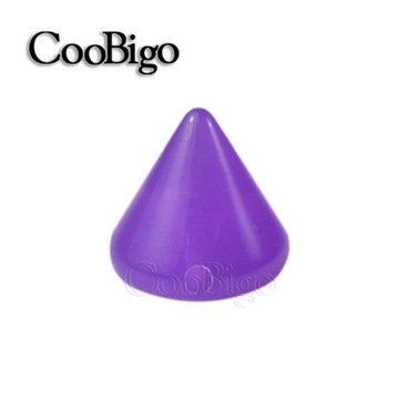 500pcs 8mm Punk Cone Stud Bead Spike Rivet Colorful Plastic For Bracelet