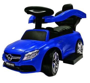 4IN1 MERCEDES AMG SPORTS RIDE-OVER, КОЖАНЫЕ СИДЕНИЯ, МЯГКИЕ КОЛЕСА, БАРЬЕРЫ