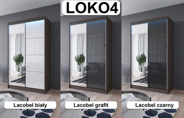 Шкаф-купе 110см зеркало Lacobel Patterns Colors
