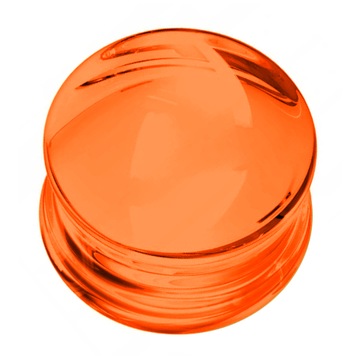 TRANSPARENTNY oranż PLUG nierozkręcany AKRYL 8 mm
