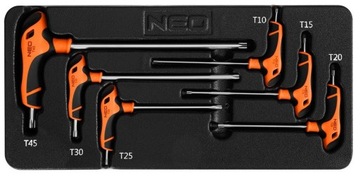 NEO Klucze imbusowe HEX kulką + TORX wkłady szafki