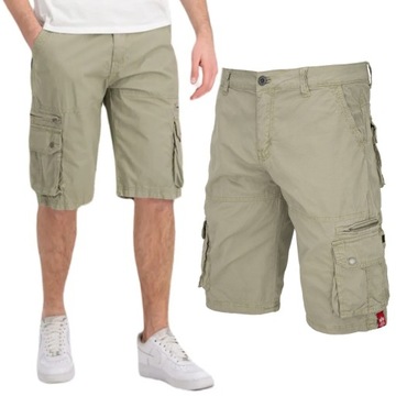 Spodenki Alpha Industries Short 136250 Piaskowe 34