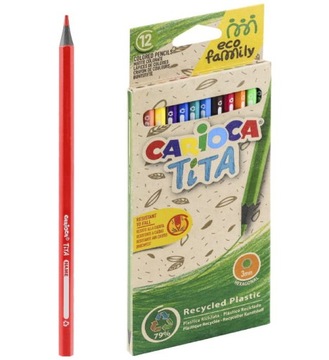 Kredki ołówkowe CARIOCA TITA 79% recykling 12 kol