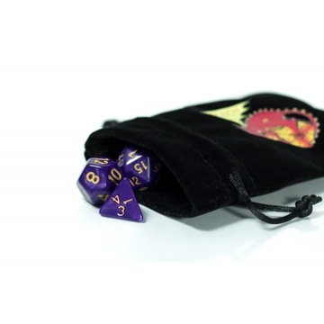 BOSKI AMETYST ZESTAW 7 PERŁOWYCH KOŚCI RPG