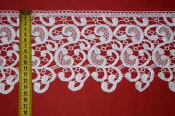 КРУЖЕВО ГИПУРА 15 см БЕЛОЕ узор 54