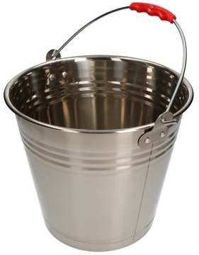 ВЕДРО НЕРЖАВЕЮЩАЯ СТАЛЬ 10Л, INOX, С ОБОДКОМ