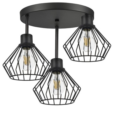LAMPA SUFITOWA PLAFON LED ŻYRANDOL LOFT WISZĄCA