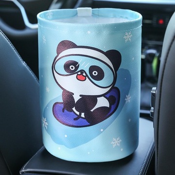 Kosz na śmieci samochodowy Wiszący worek na śmieci do przechowywania samochodów Panda