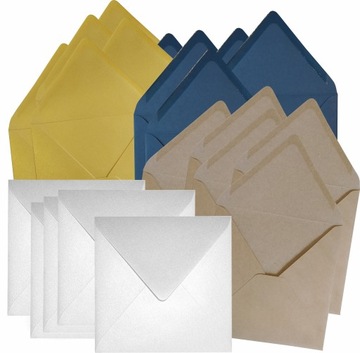 Koperty kolorowe ozdobne K4 kwadratowe 5szt.