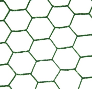 Siatka hexagonalna ocynk+pcv - oczko 13x13 mm