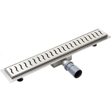 ODPŁYW LINIOWY 70CM WZÓR FALE STAL NIERDZEWNA
