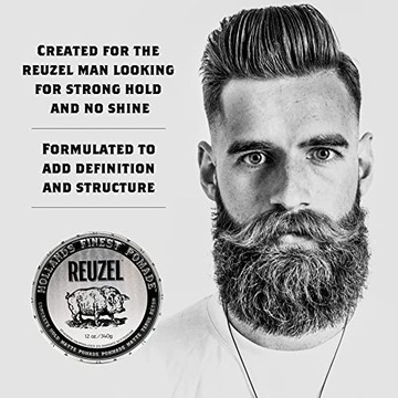 Reuzel Concrete Hold Matte Pomade - Maintain Carefully Groomed Appearance -