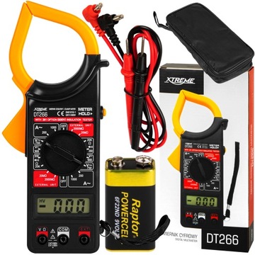 MULTIMETR MIERNIK CĘGOWY CYFROWY PRĄDU ETUI 6F22ND