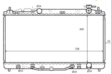 CHLADIČ MOTORU NRF 164000H210 164000H220 164002
