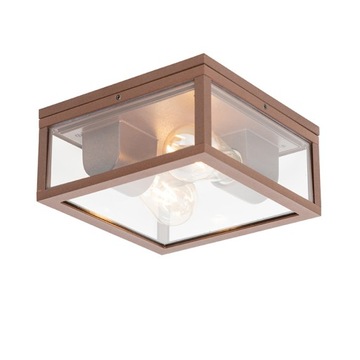 Przemysłowa lampa sufitowa rdzawobrązowa IP44 2-punktowa - Charlois