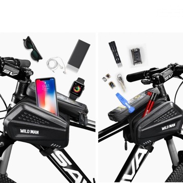WODOODPORNA SAKWA ROWEROWA NA RAMĘ I TELEFON - XXL