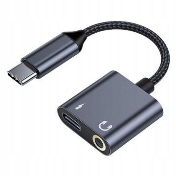Adapter audio USB typu C 2 w 1, podwójny typ C