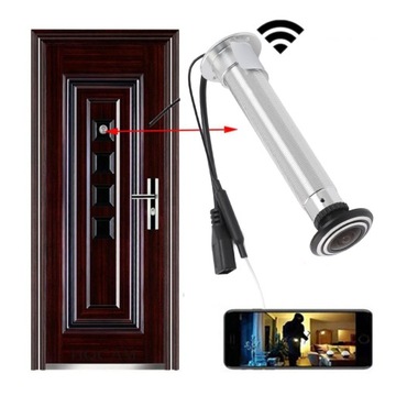 WIZJER ELEKTRONICZNY WIFI KAMERA 1080P 1.6MM 2MP SREBRNY