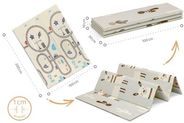 ОБРАЗОВАТЕЛЬНЫЙ КОВРИК ПЕННЫЙ, СКЛАДНОЙ ДЛЯ ДЕТЕЙ, LAMA ROAD, 150x200 СМ