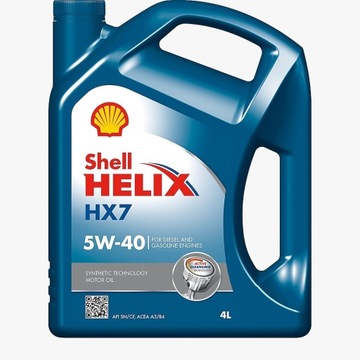 4L OLEJ SHELL 5w40 HELIX HX7 ACEA A3/B3 API SN/CF