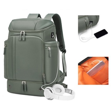 Рюкзак для ноутбука Outwalk 7716 15,6 с карманом для обуви шалфей