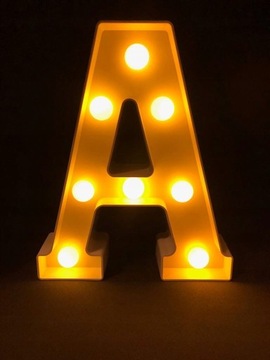 СВЕТОДИОДНЫЕ БУКВЫ СВЕТЯЩИЕСЯ БЕЛЫЕ 23СМ ROJEK-DEKOR INITIAL