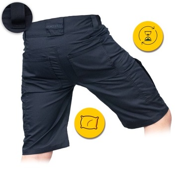 KRÓTKIE SPODENKI ELASTYCZNE SPODNIE MĘSKIE ROBOCZE BOJÓWKI LETNIE RIPSTOP