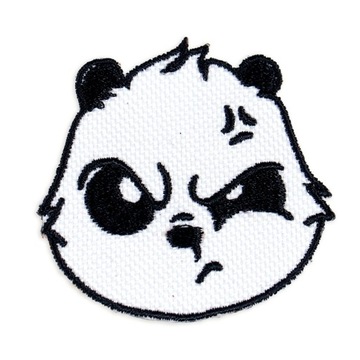 Naszywka naprasowanka haft Panda zła zdenerwowana wkurzona