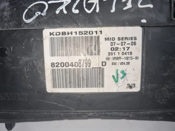 BUDÍKY PŘÍSTROJOVÁ DESKA RENAULT MEGANE II 1.5 DCI 8200408799